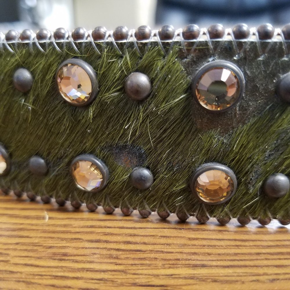 B.B. Simon Aliza-2 Belt w/ Horseshoe Buckle & Swarovski Crystals - Picture 2 of 16